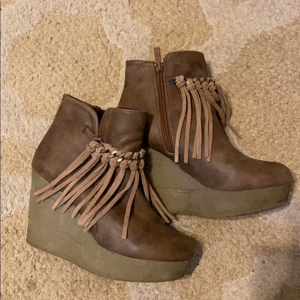Fringe booties